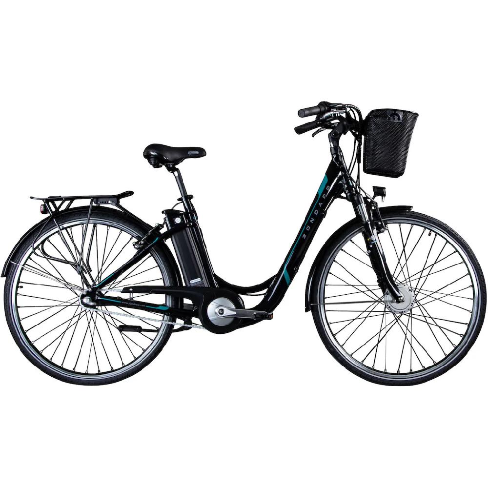 Zündapp E-Bike »Z510« 3 Gang Shimano Nexus SC-3C41 Frontmotor 250 W Pedelec Elektrofahrrad für Damen u. Herren Cityrad auf Raten Kostenlose Rückgabe