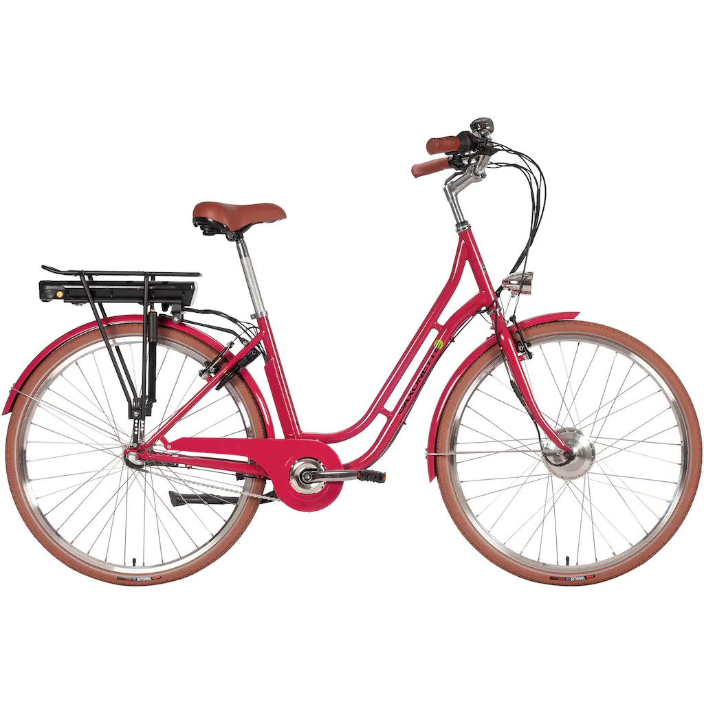 SAXONETTE E-Bike »Style Plus 2.0« 3 Gang Frontmotor 250 W (mit Akku-Ladegerät) Pedelec Elektrofahrrad für Damen u. Herren Cityrad auf Rechnung bestellen Neueste Stile