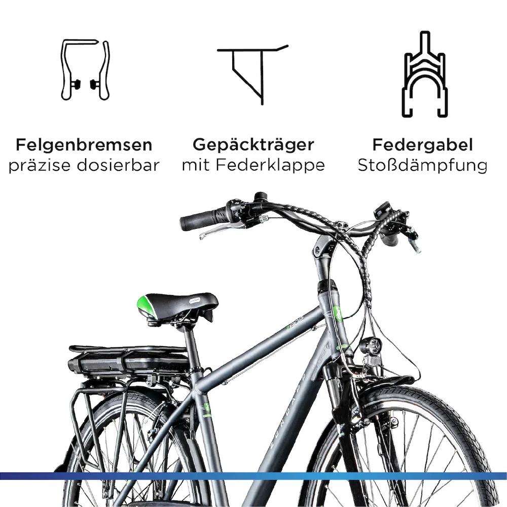 Zündapp E-Bike »Z802 Herren« 21 Gang Shimano Altus RD-M310 Heckmotor 250 W Pedelec Elektrofahrrad für Herren Trekkingrad auf Rechnung bestellen Super Rabatt