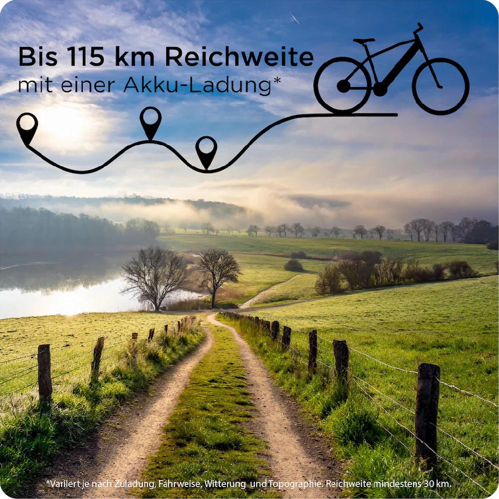 Zündapp E-Bike »Z240« 9 Gang Shimano Alivio RD-M3100 SGS Mittelmotor 250 W E Bike Mountainbike 24 Zoll Elektro Bike 130-145 cm Jugendliche ab 8 auf Rechnung bestellen Kostenloser Versand international