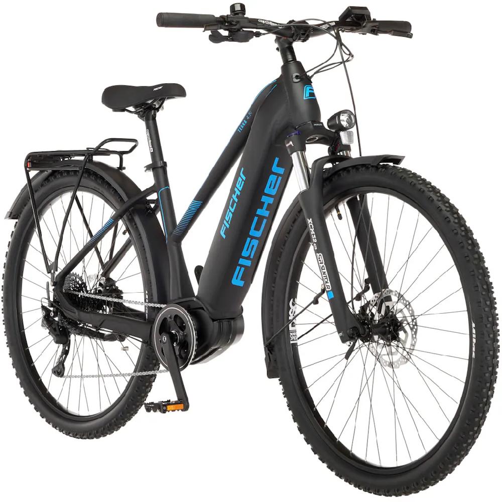 FISCHER Fahrrad E-Bike »TERRA 4.5i 522« 10 Gang Shimano Deore Mittelmotor 250 W (mit Schloss) Pedelec Elektrofahrrad für Damen u. Herren ATP auf Rechnung zollfrei