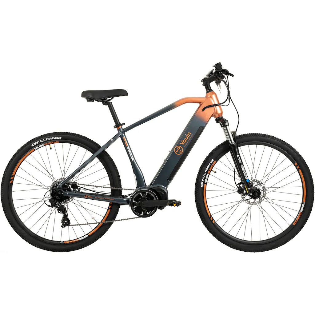 TOTEM E-Bike »FJ-M« 8 Gang Shimano Tourney Mittelmotor 250 W Pedelec Elektrofahrrad für Damen u. Herren MTB Mountainbike auf Rechnung 50% Rabatt für begrenzte Zeit