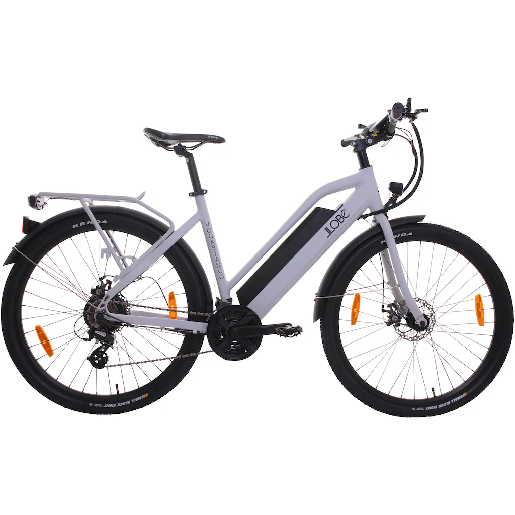 LLobe E-Bike »Voga Bianco« 21 Gang Shimano Heckmotor 250 W Pedelec Elektrofahrrad für Damen u. Herren Rabatte dieses Monats