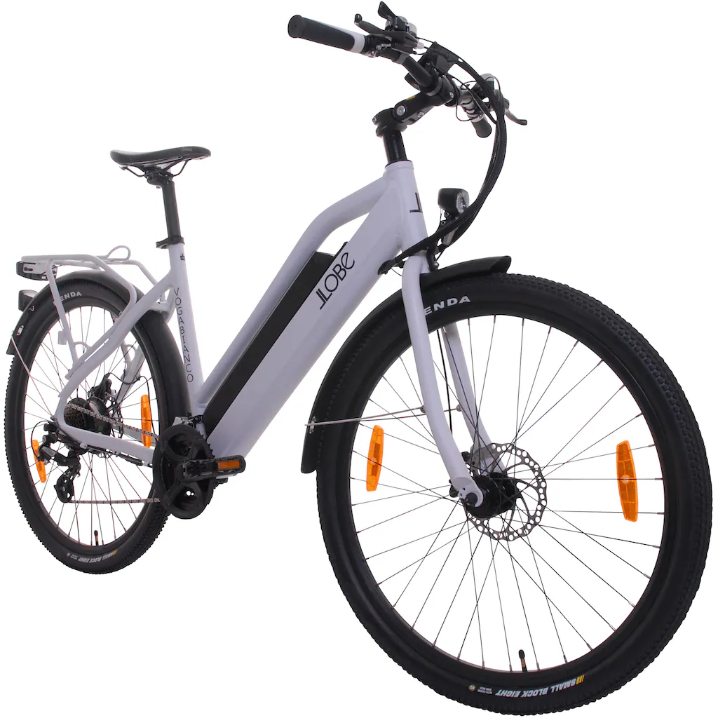 LLobe E-Bike »Voga Bianco« 21 Gang Shimano Heckmotor 250 W Pedelec Elektrofahrrad für Damen u. Herren Rabatte dieses Monats