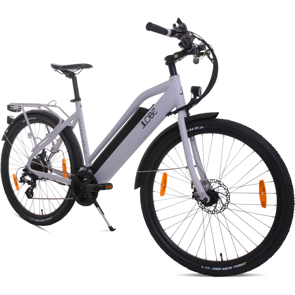 LLobe E-Bike »Voga Bianco« 21 Gang Shimano Heckmotor 250 W Pedelec Elektrofahrrad für Damen u. Herren Rabatte dieses Monats