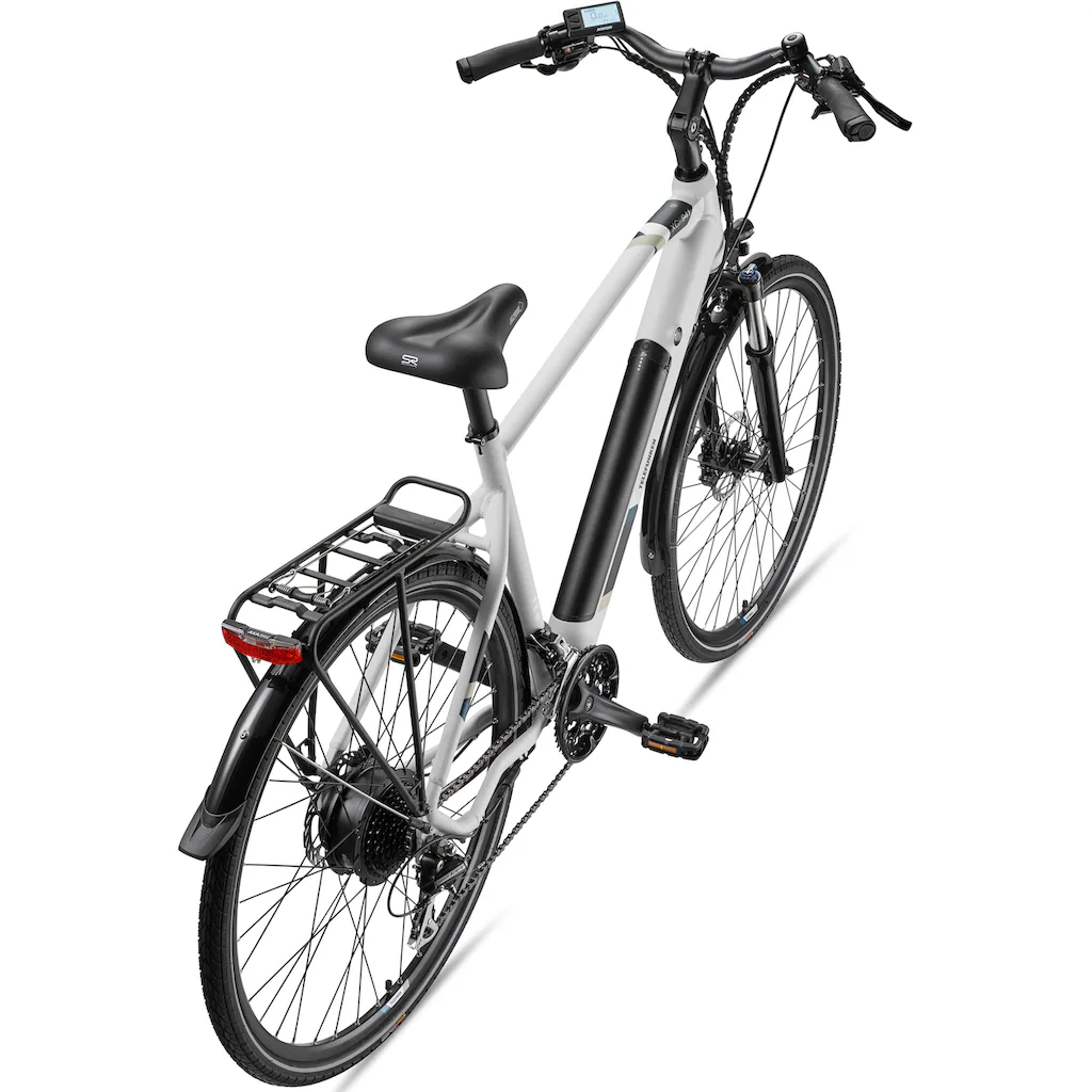 Telefunken E-Bike »Expedition XC941« 24 Gang Shimano Acera Heckmotor 250 W (ca. 100 km Reichweite-hydraulische Scheibenbremsen-Straßenzulassung) Trekking Elektrofahrrad Herren 28 Zoll 36 V 417 6 Wh Akku Pedelec Rabatt