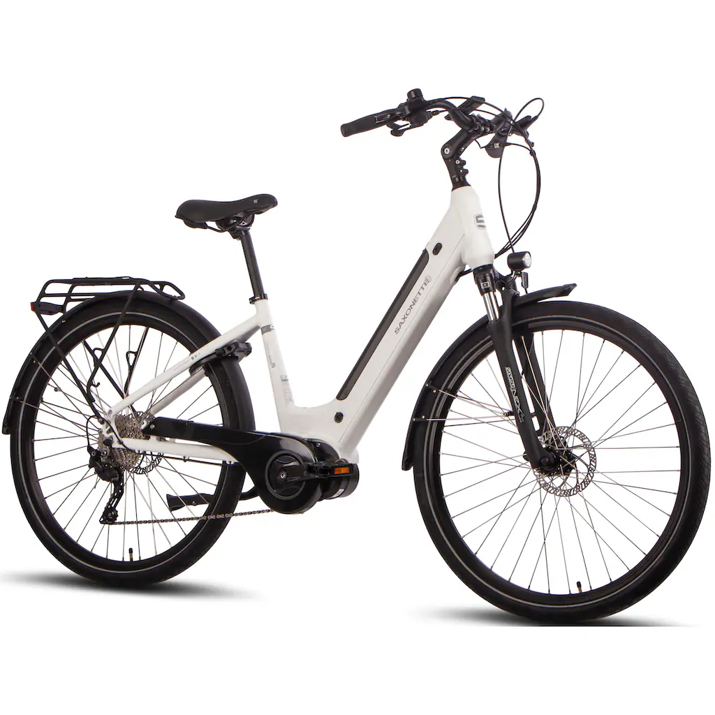 SAXONETTE E-Bike »Premium Sport (Wave)« 10 Gang Mittelmotor 250 W Pedelec Elektrofahrrad für Damen u. Herren Trekkingrad auf Rechnung Cyber Monday