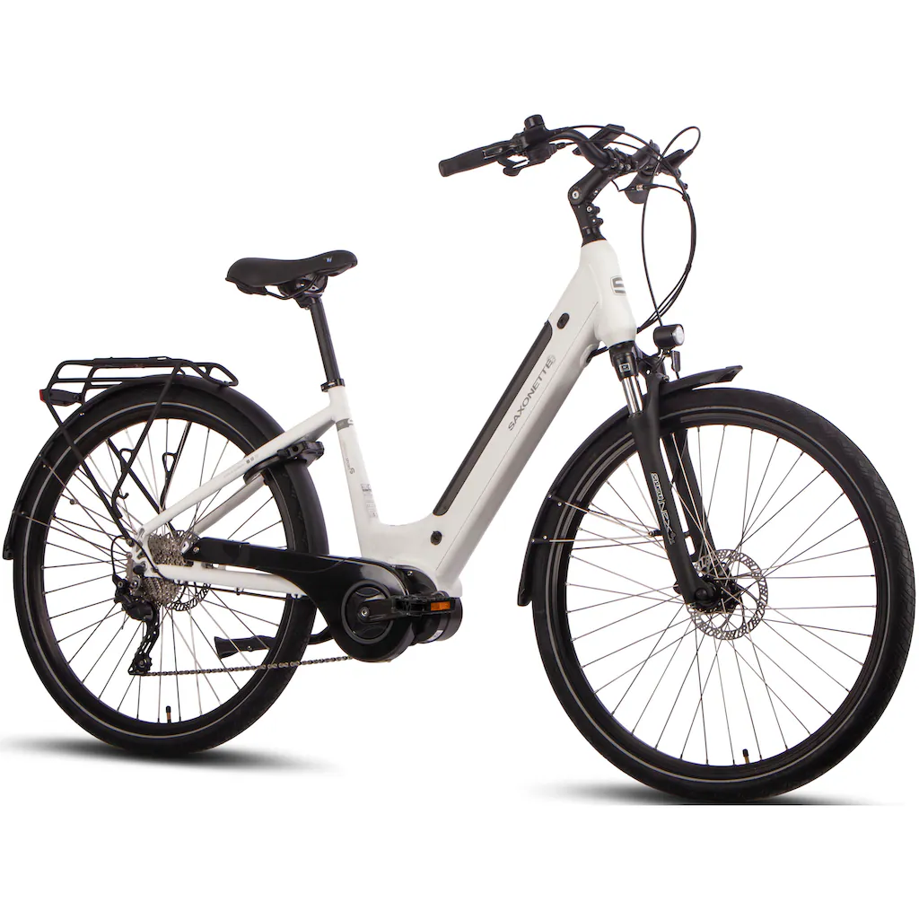 SAXONETTE E-Bike »Premium Sport (Wave)« 10 Gang Mittelmotor 250 W Pedelec Elektrofahrrad für Damen u. Herren Trekkingrad auf Rechnung Cyber Monday