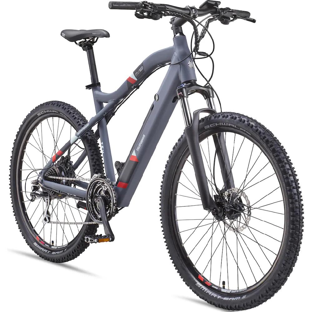 Telefunken E-Bike »Aufsteiger M922« 24 Gang Shimano Acera Heckmotor 250 W Pedelec Elektrofahrrad für Damen u. Herren MTB Mountainbike Osterangebot