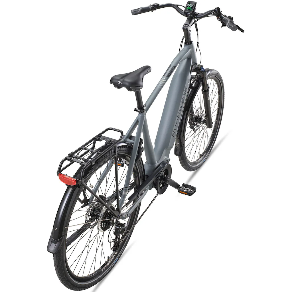 RUHRWERK E-Bike »MT800 Herren« 8 Gang Shimano Acera Mittelmotor 250 W Pedelec Elektrofahrrad für Herren Trekkingrad auf Rechnung bestellen Vatertagsangebot