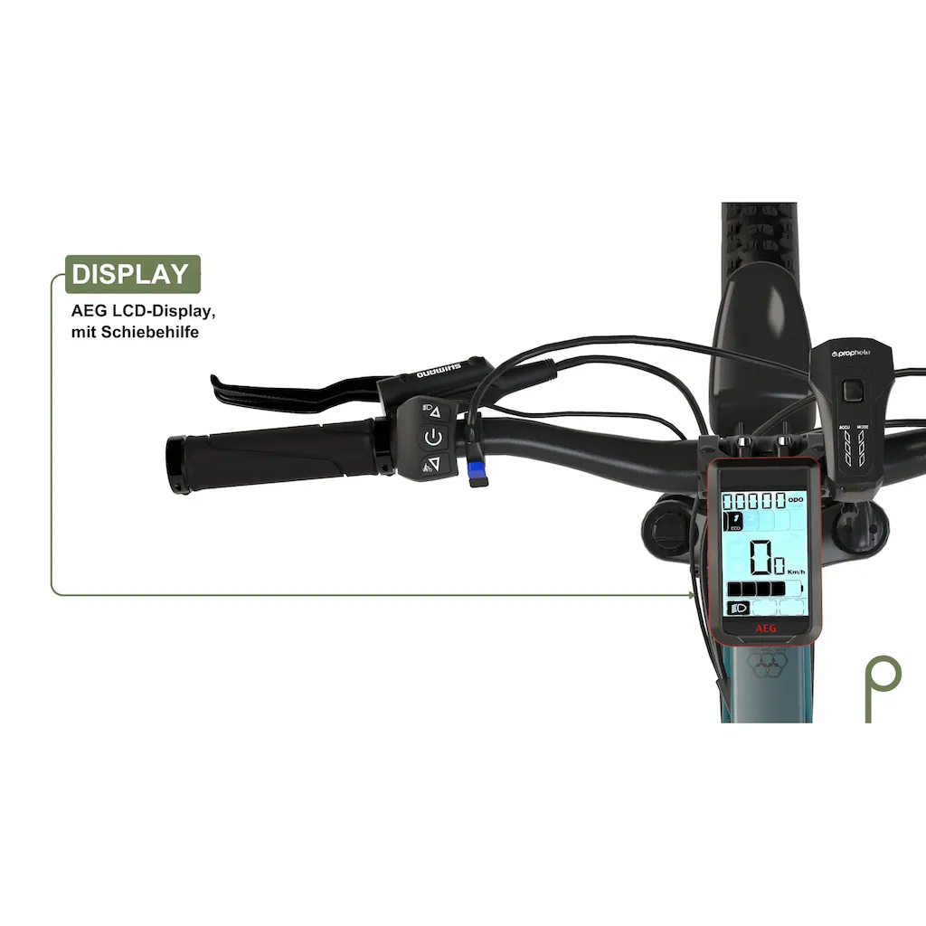 Prophete E-Bike »Graveler« 9 Gang Shimano Alivio Heckmotor 250 W Pedelec Elektrofahrrad für Damen u. Herren MTB Mountainbike Lagerräumung