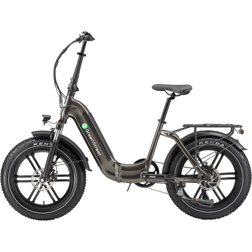 GreenStreet E-Bike »Tiefeinsteiger Klapprad GS5« 7 Gang Shimano Heckmotor 250 W (Set 2 tlg. mit Akku-Ladegeräte Fat Tires) Pedelec Elektrofahrrad für Damen u. Herren Klapprad auf Rechnung online bestellen Exklusive Angebote