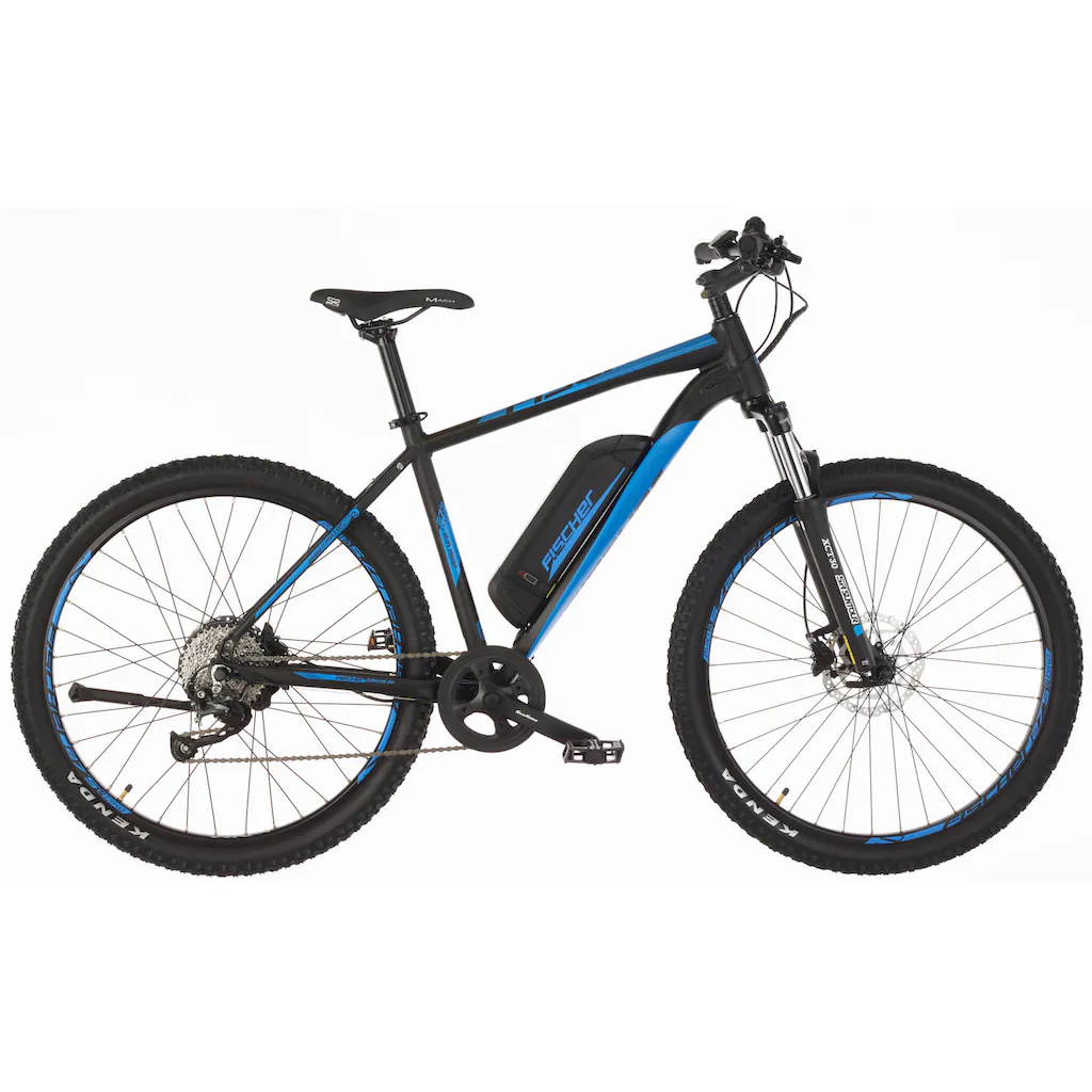FISCHER Fahrrad E-Bike »MONTIS EM 1922 422 - 27 5 Zoll« 9 Gang Shimano Altus Heckmotor 250 W (mit Schloss) Pedelec Elektrofahrrad für Damen u. Herren MTB Mountainbike auf Raten Blitzangebot