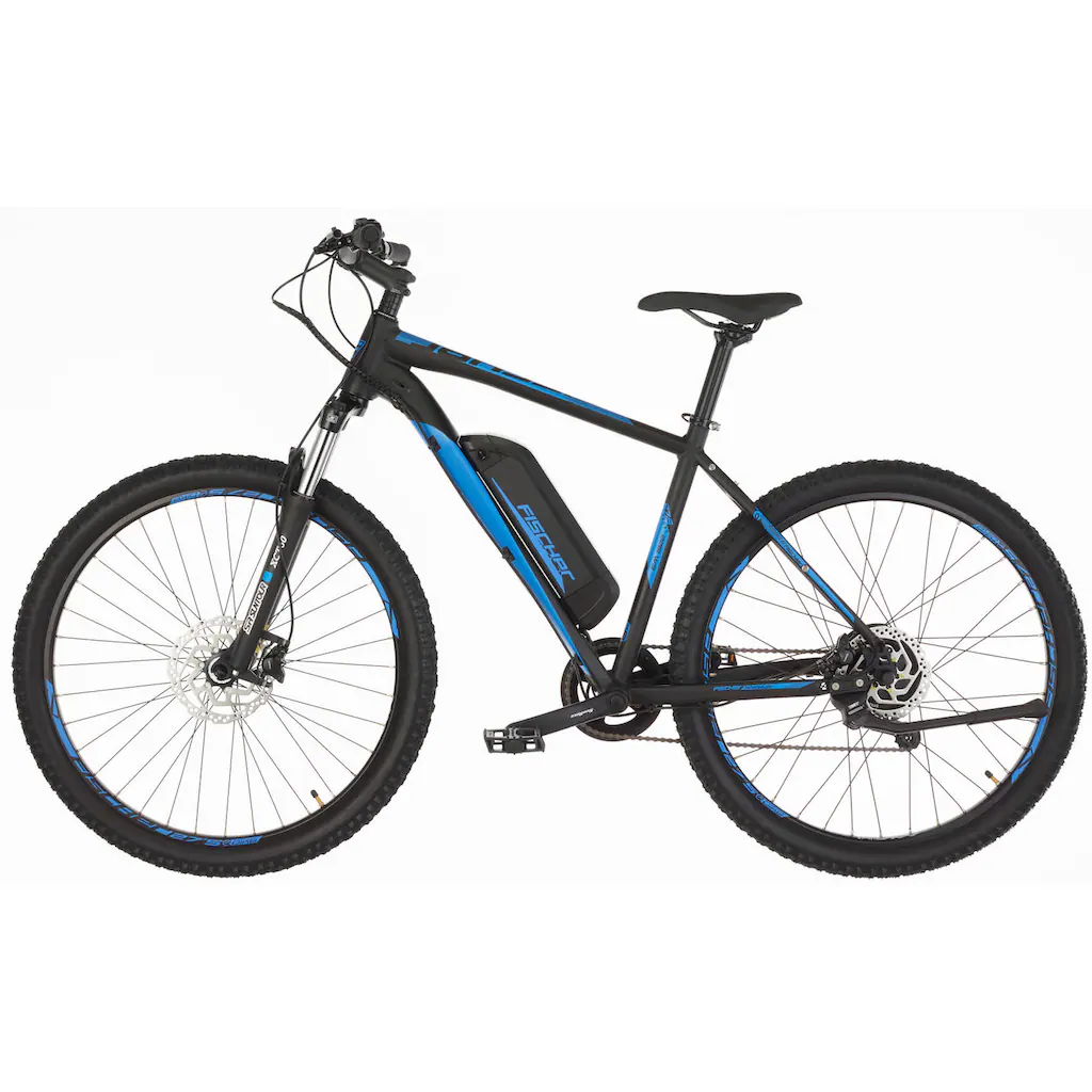 FISCHER Fahrrad E-Bike »MONTIS EM 1922 422 - 27 5 Zoll« 9 Gang Shimano Altus Heckmotor 250 W (mit Schloss) Pedelec Elektrofahrrad für Damen u. Herren MTB Mountainbike auf Raten Blitzangebot