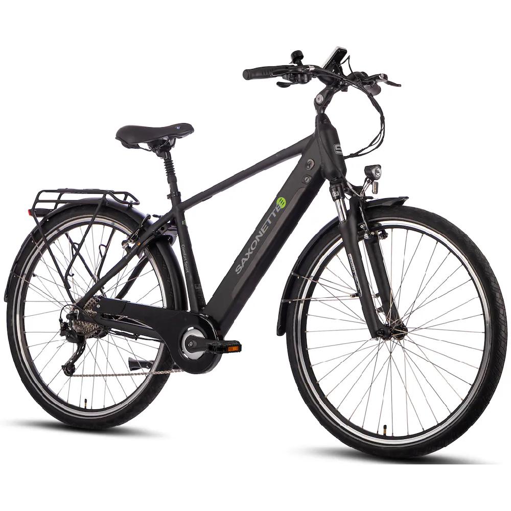SAXONETTE E-Bike »Comfort Sport« 9 Gang Shimano Alivio Heckmotor 250 W (mit integr. Rahmenschloss und Trapez-Rahmen) Pedelec Elektrofahrrad für Damen u. Herren Trekkingrad auf Rechnung online bestellen Große Rabatte