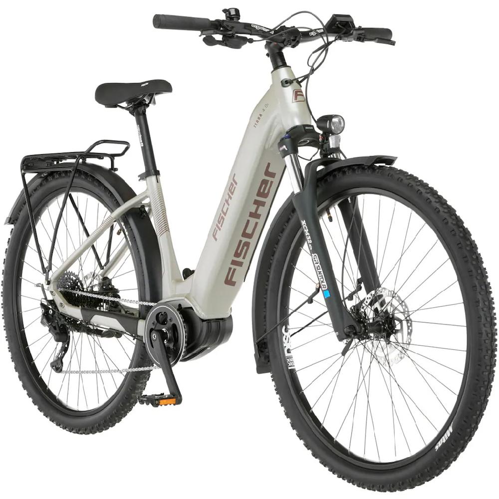 FISCHER Fahrrad E-Bike »TERRA 4.0i 43« 10 Gang Shimano Deore Mittelmotor 250 W (mit Fahrradschloss) Pedelec Elektrofahrrad für Damen u. Herren ATP auf Raten Bestseller
