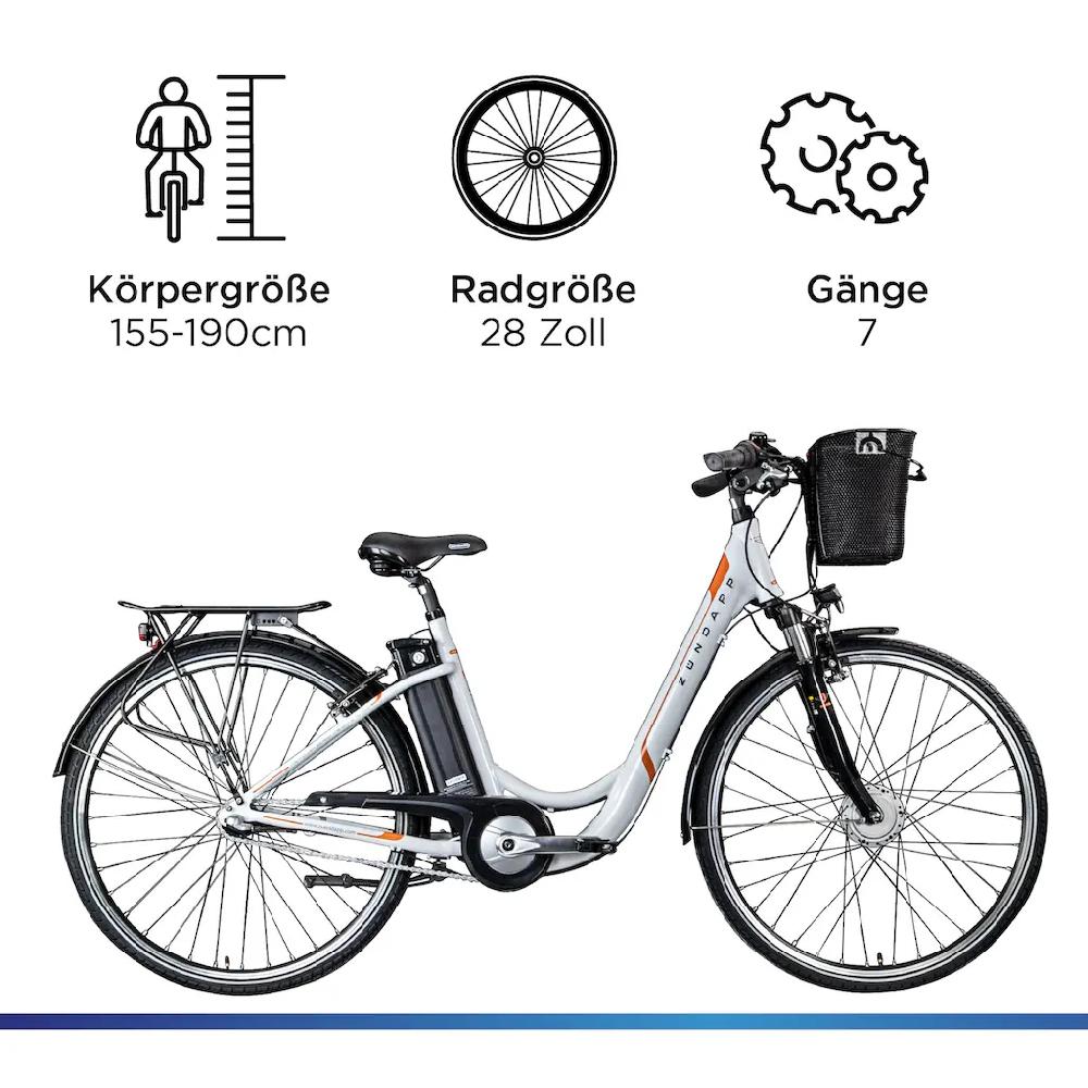 Zündapp E-Bike »Z517« 7 Gang Shimano Frontmotor 250 W Pedelec Elektrofahrrad für Damen u. Herren Cityrad auf Rechnung kaufen Sonderangebote