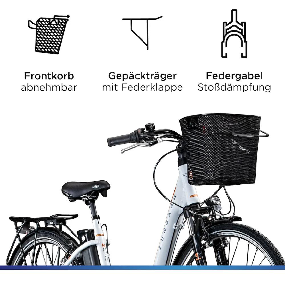 Zündapp E-Bike »Z517« 7 Gang Shimano Frontmotor 250 W Pedelec Elektrofahrrad für Damen u. Herren Cityrad auf Rechnung kaufen Sonderangebote