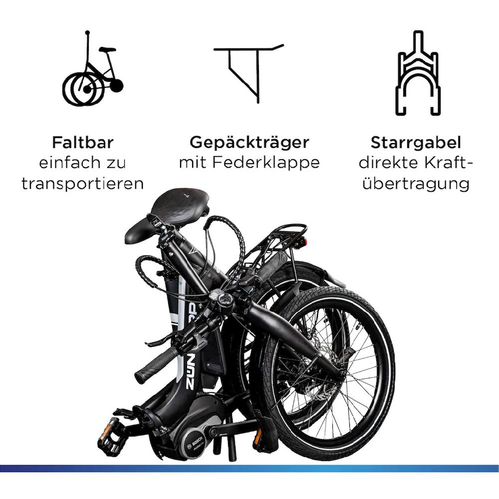 Zündapp E-Bike »X100« 9 Gang Shimano Sora Mittelmotor 250 W Pedelec Elektrofahrrad für Damen u. Herren Faltrad Riesige Ersparnisse