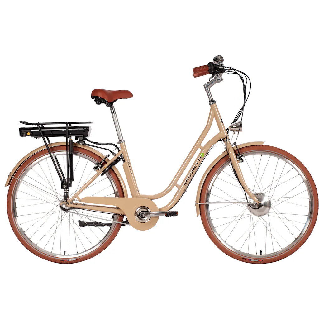 SAXONETTE E-Bike »Style Plus 2.0« 3 Gang Shimano Frontmotor 250 W Pedelec Elektrofahrrad für Damen u. Herren Cityrad auf Rechnung Kostenlose Rückgabe