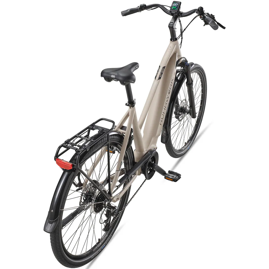 RUHRWERK E-Bike »MT800 Damen« 8 Gang Shimano Acera Mittelmotor 250 W Pedelec Elektrofahrrad für Damen Trekkingrad auf Rechnung Begrenzte Freigabe