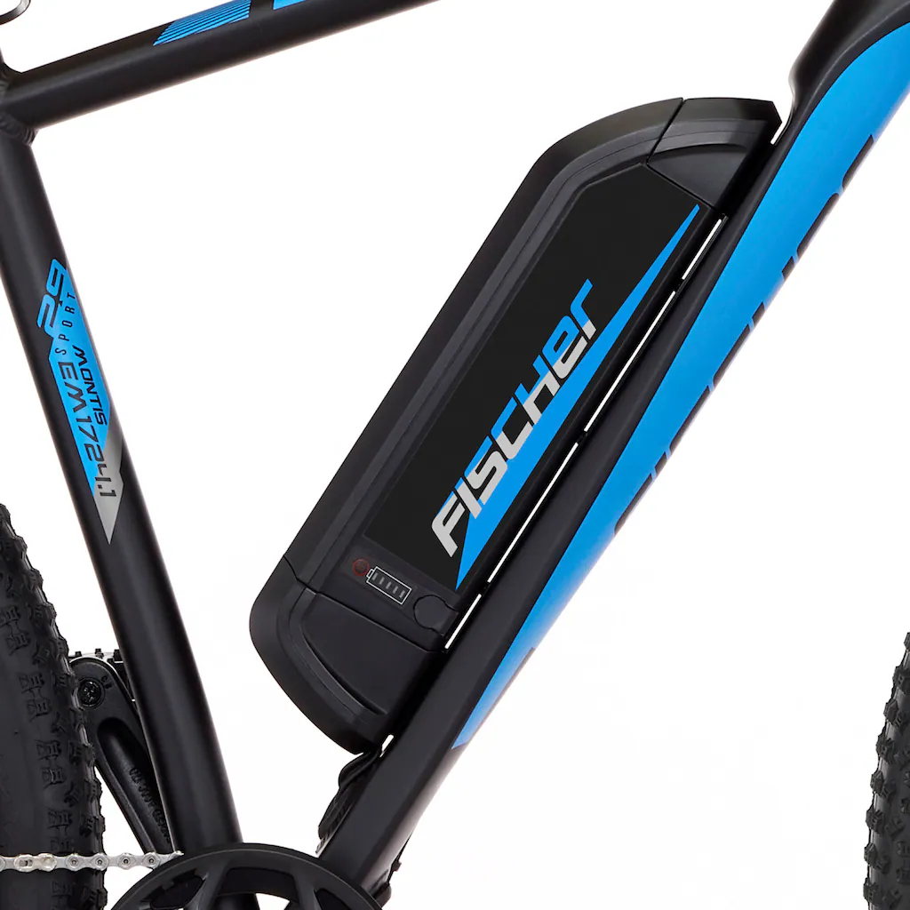 FISCHER Fahrrad E-Bike »MONTIS EM 1724.1 627« 10 Gang Shimano Deore Heckmotor 250 W (mit Schloss) Pedelec Elektrofahrrad für Damen u. Herren MTB Mountainbike auf Rechnung online bestellen Letzte 3 Tage