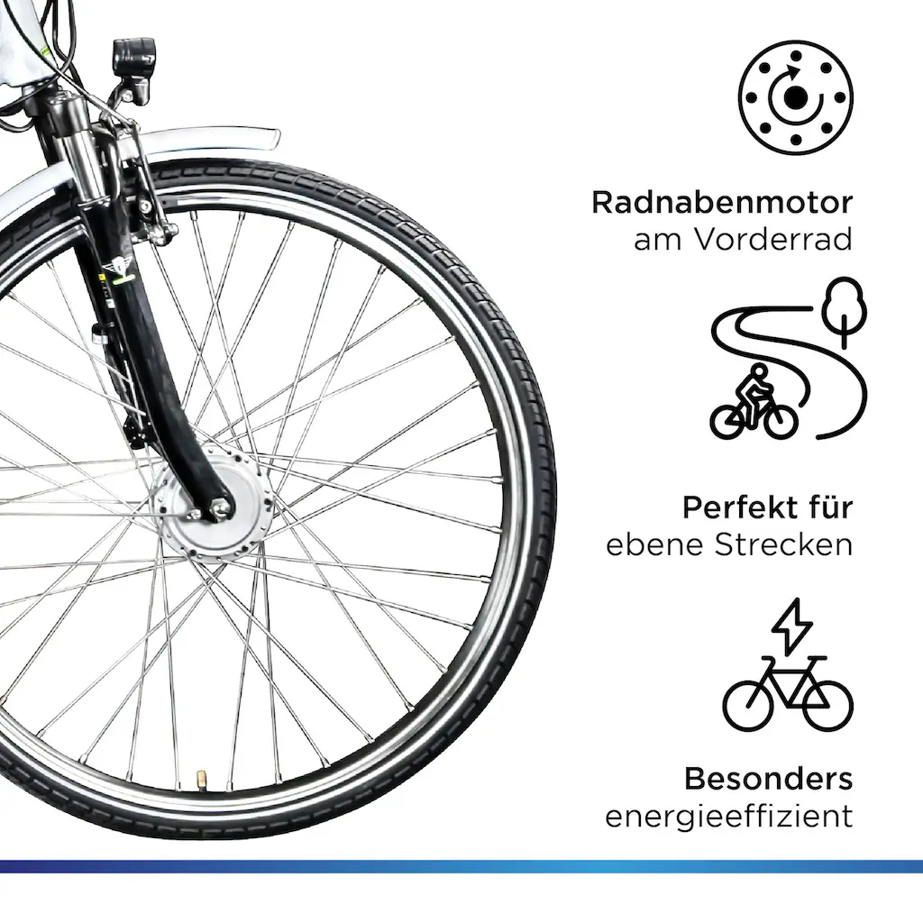 Zündapp E-Bike »Z517« 7 Gang Shimano Frontmotor 250 W (mit großem Frontkorb) Pedelec Elektrofahrrad für Damen u. Herren Cityrad auf Raten JETZT KAUFEN