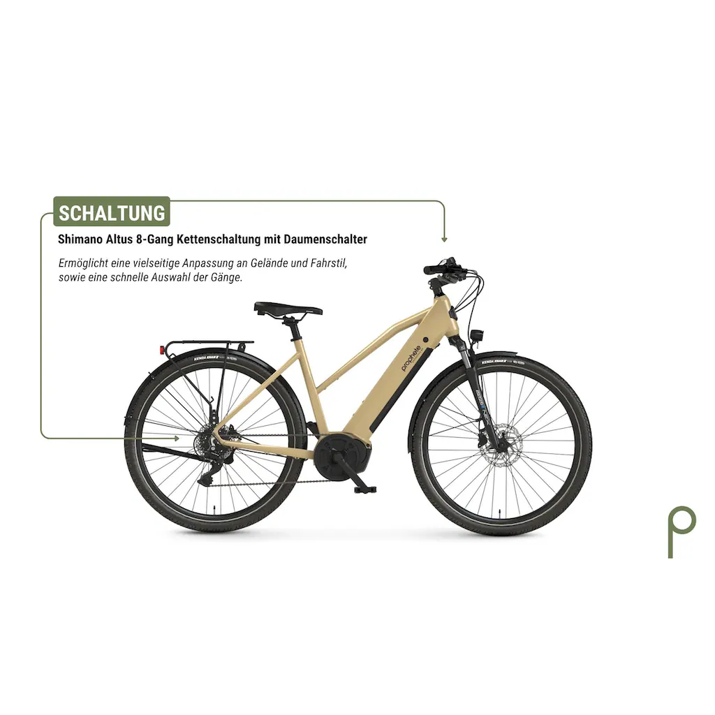 Prophete E-Bike »Entdecker 3.4« 8 Gang Shimano Mittelmotor 250 W Pedelec Elektrofahrrad für Damen Trekkingrad auf Rechnung bestellen Letzter Tag