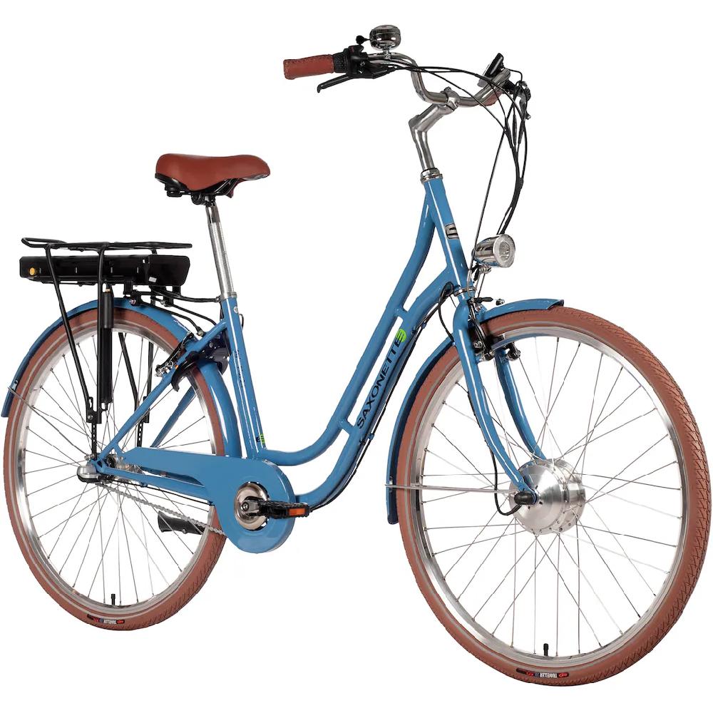 SAXONETTE E-Bike »Style Plus 2.0« 3 Gang Frontmotor 250 W (mit Akku-Ladegerät) Pedelec Elektrofahrrad für Damen u. Herren Cityrad auf Raten Im Verkauf