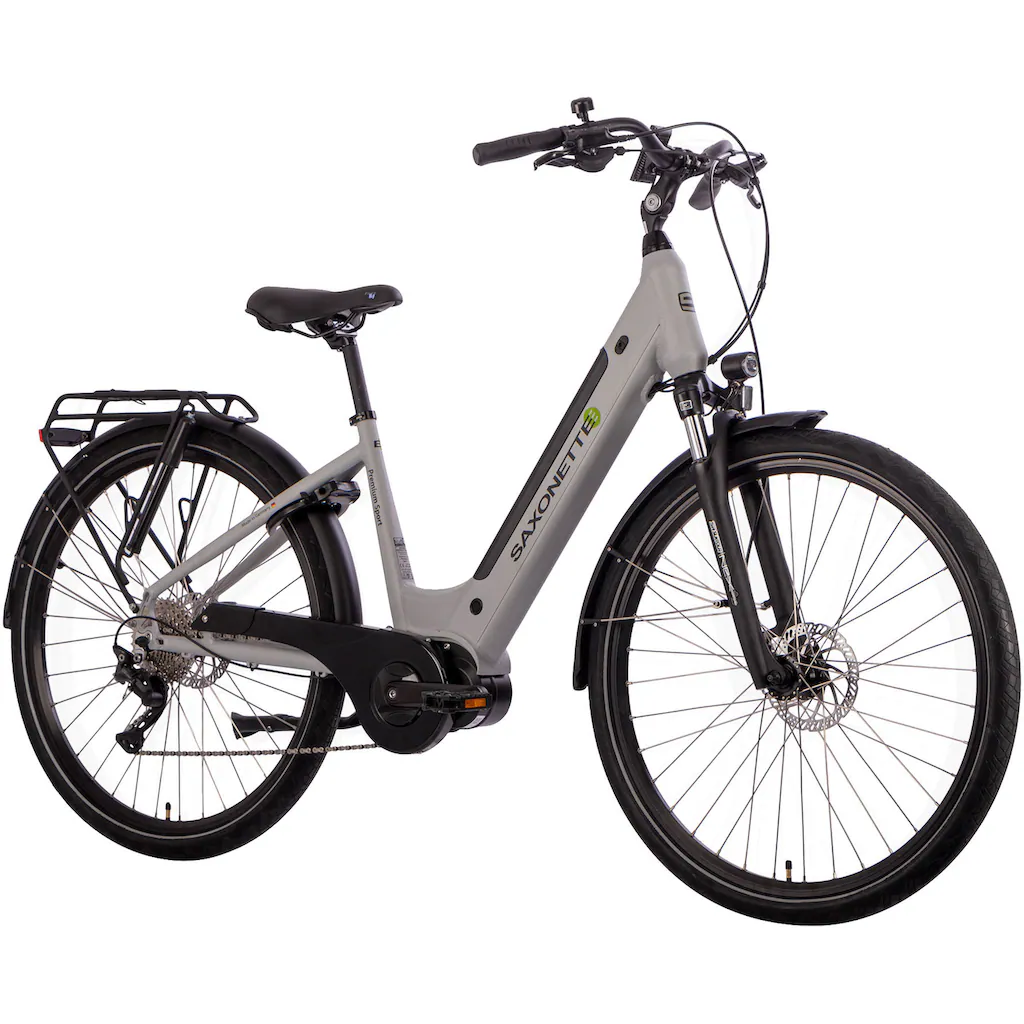 SAXONETTE E-Bike »Premium Sport (Wave)« 10 Gang Mittelmotor 250 W Pedelec Elektrofahrrad für Damen u. Herren Trekkingrad zollfrei