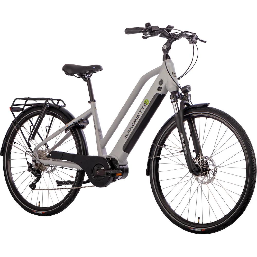 SAXONETTE E-Bike »Premium Sport (Trapez)« 10 Gang Mittelmotor 250 W Pedelec Elektrofahrrad für Damen Trekkingrad auf Rechnung Angebote