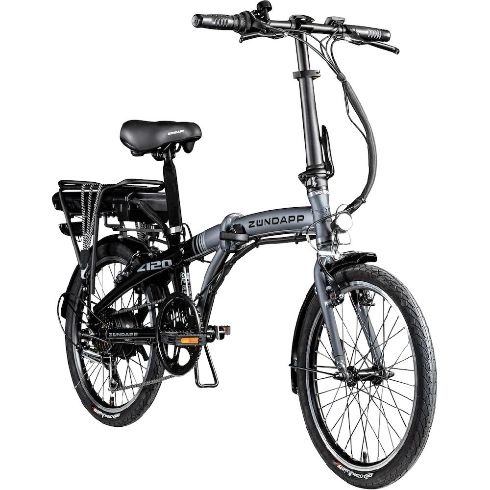 Zündapp E-Bike »Z120« 7 Gang Shimano Tourney Heckmotor 250 W Pedelec Elektrofahrrad für Damen u. Herren Klapprad im Angebot