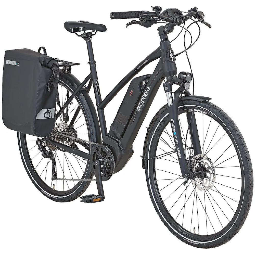 Prophete E-Bike »Entdecker PowerEdition« 10 Gang Shimano Deore Mittelmotor 250 W (mit Seitentasche) Pedelec Elektrofahrrad für Damen u. Herren Trekkingrad Günstiger Verkauf