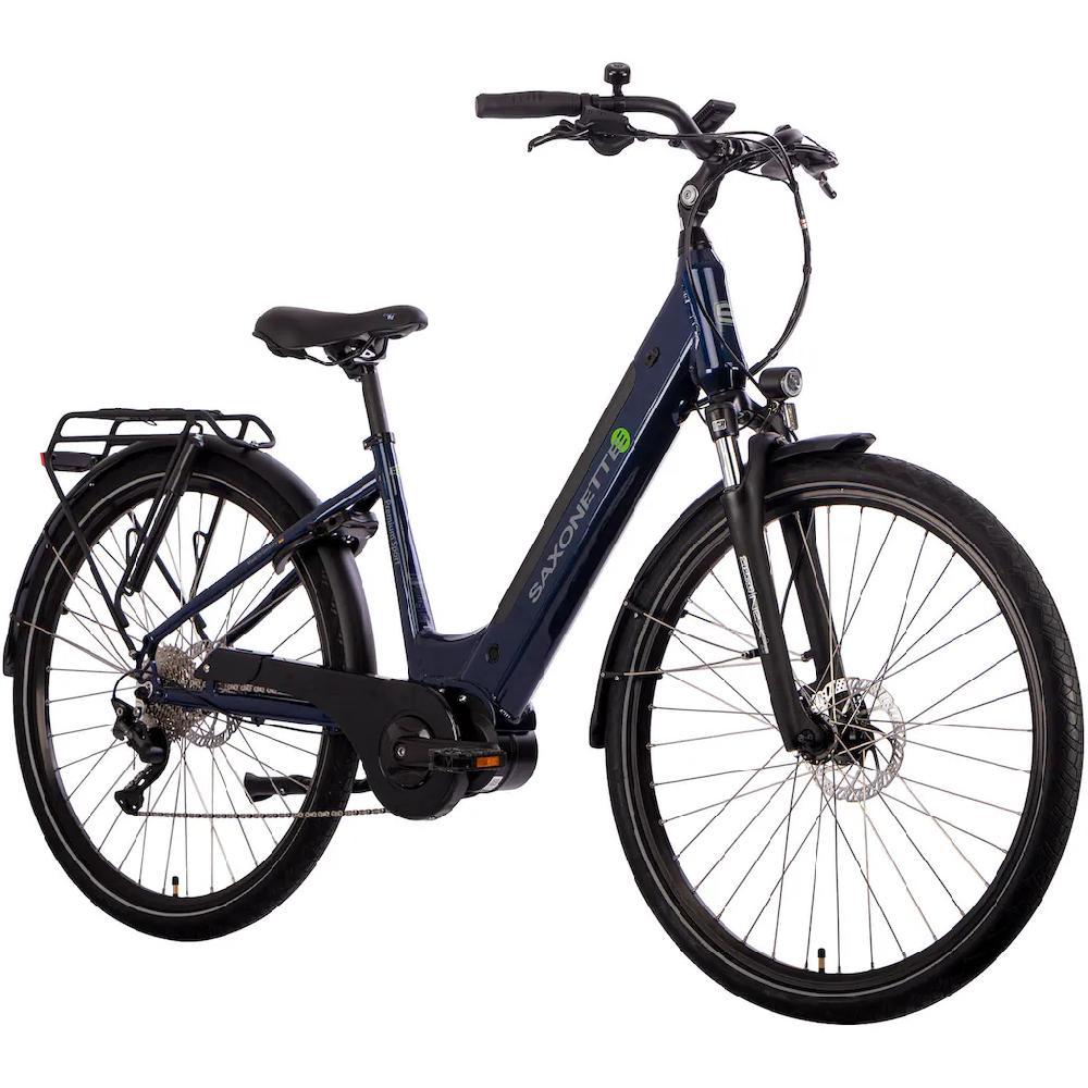 SAXONETTE E-Bike »Premium Sport (Wave)« 10 Gang Mittelmotor 250 W Pedelec Elektrofahrrad für Damen u. Herren Trekkingrad auf Rechnung kaufen Limitierter Zeitrabatt