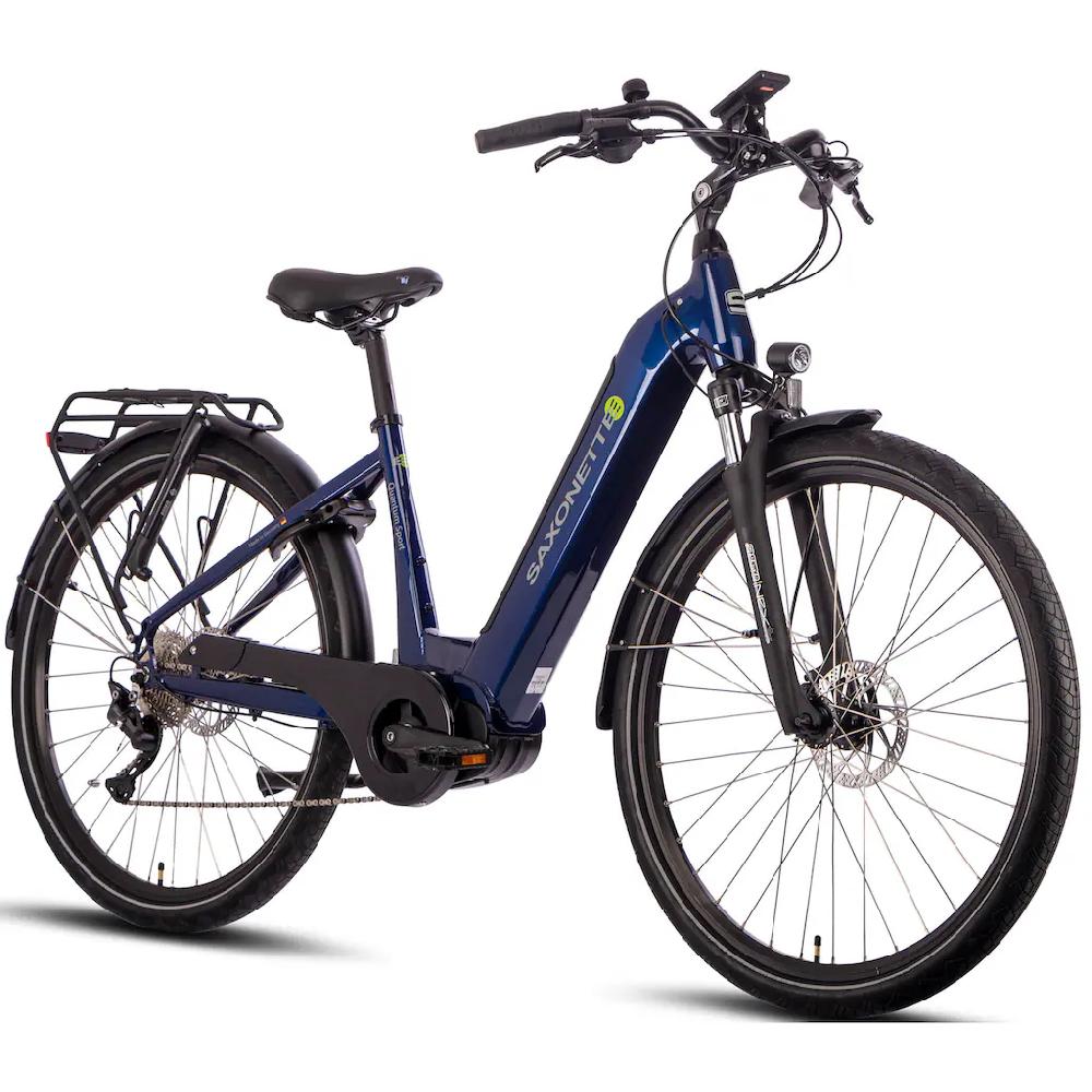 SAXONETTE E-Bike »Quantum Sport Wave« 10 Gang Shimano Mittelmotor 250 W Pedelec Elektrofahrrad für Damen u. Herren Trekkingrad Fabrik Onlineshop