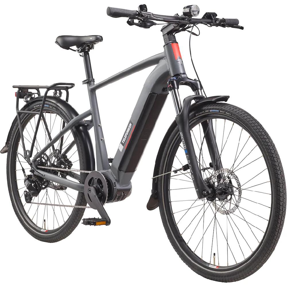 Telefunken E-Bike »SUV710« 9 Gang Shimano Mittelmotor 250 W (27 5 Zoll Straßenzulassung Scheibenbremsen) Pedelec Elektrofahrrad für Herren u. Damen Trekkingrad Cityrad auf Raten Jubiläumsangebot