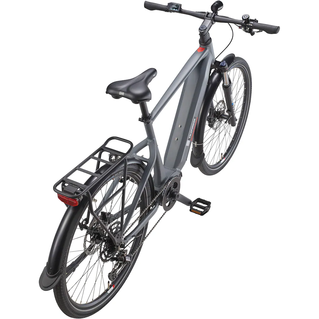 Telefunken E-Bike »SUV710« 9 Gang Shimano Mittelmotor 250 W (27 5 Zoll Straßenzulassung Scheibenbremsen) Pedelec Elektrofahrrad für Herren u. Damen Trekkingrad Cityrad auf Raten Jubiläumsangebot