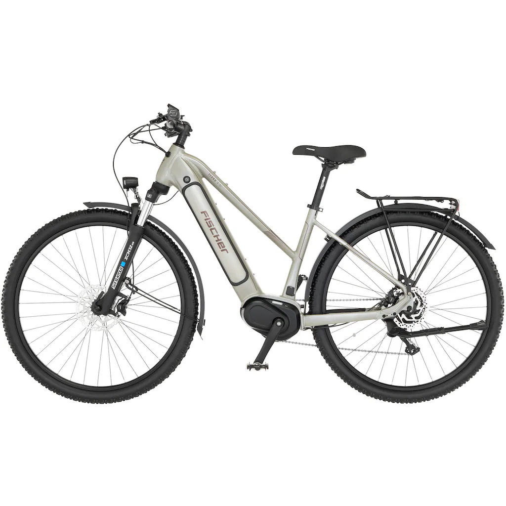 FISCHER Fahrrad E-Bike »TERRA 4.0i 45« 10 Gang Shimano Deore Mittelmotor 250 W (mit Fahrradschloss) Pedelec Elektrofahrrad für Damen u. Herren ATP auf Raten Blitzangebot