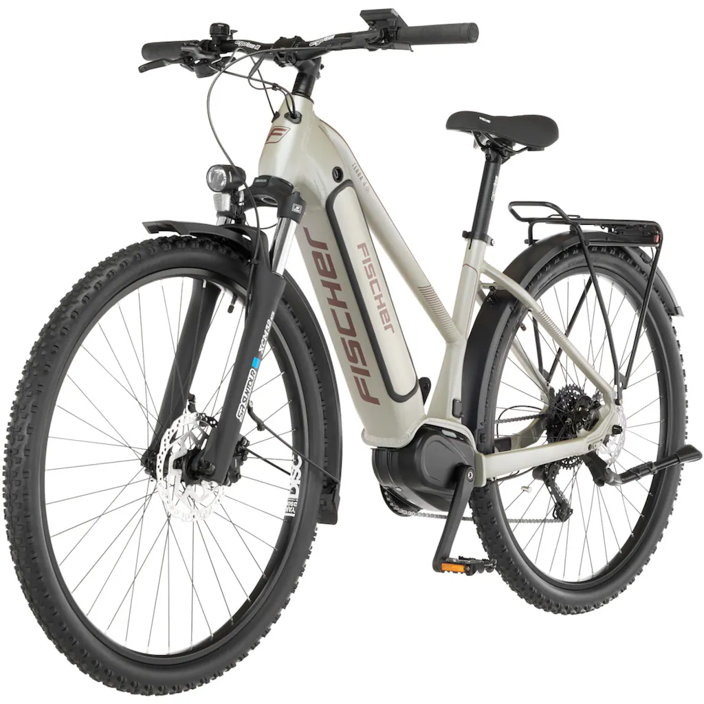 FISCHER Fahrrad E-Bike »TERRA 4.0i 45« 10 Gang Shimano Deore Mittelmotor 250 W (mit Fahrradschloss) Pedelec Elektrofahrrad für Damen u. Herren ATP auf Raten Blitzangebot