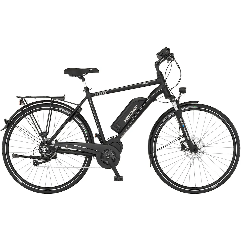 FISCHER Fahrrad E-Bike »VIATOR 3.0 Herren 55« 8 Gang Shimano Acera Mittelmotor 250 W (mit Faltschloss) Pedelec Elektrofahrrad für Damen u. Herren Trekkingrad auf Raten Sonderangebote