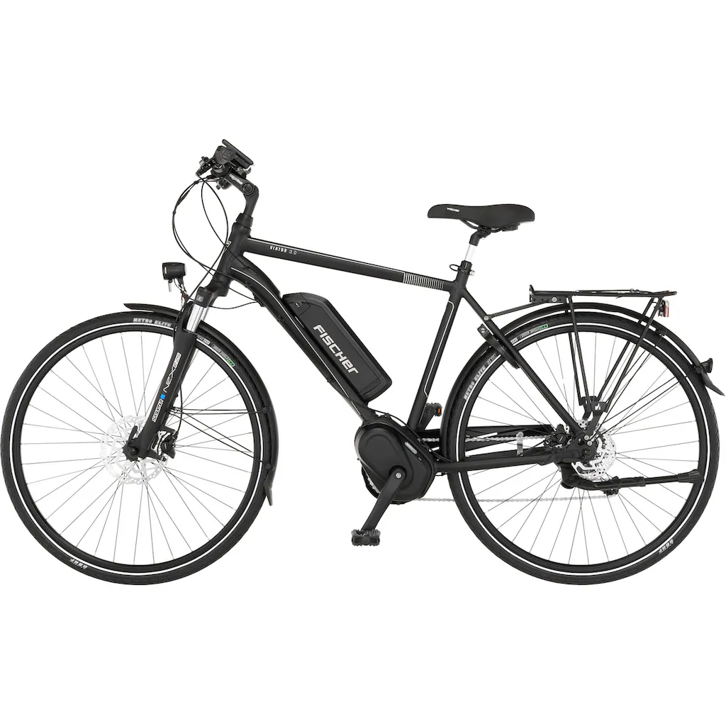 FISCHER Fahrrad E-Bike »VIATOR 3.0 Herren 55« 8 Gang Shimano Acera Mittelmotor 250 W (mit Faltschloss) Pedelec Elektrofahrrad für Damen u. Herren Trekkingrad auf Raten Sonderangebote