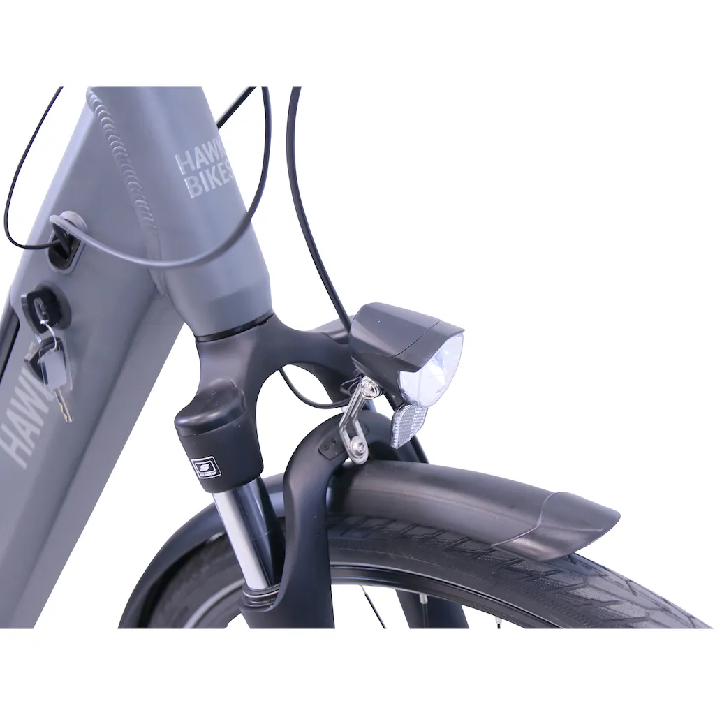 HAWK Bikes E-Bike »eCity Wave Integrated Lady STEPS« 7 Gang Shimano Nexus 7-Gang Mittelmotor 250 W Pedelec Elektrofahrrad für Damen u. Herren Cityrad auf Rechnung bestellen Letzter Tag