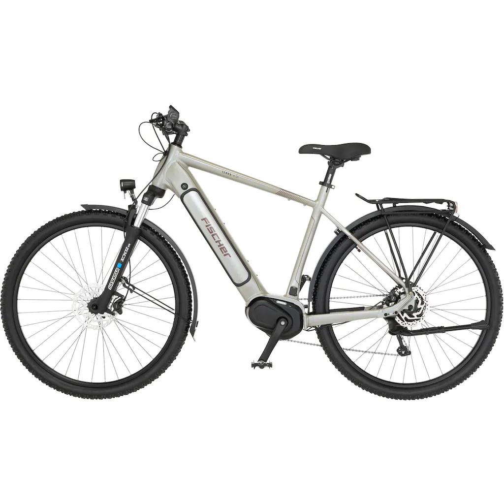 FISCHER Fahrrad E-Bike »TERRA 4.0i 55« 10 Gang Shimano Deore Mittelmotor 250 W (mit Fahrradschloss) Pedelec Elektrofahrrad für Damen u. Herren ATP Sonderangebot der Fabrik