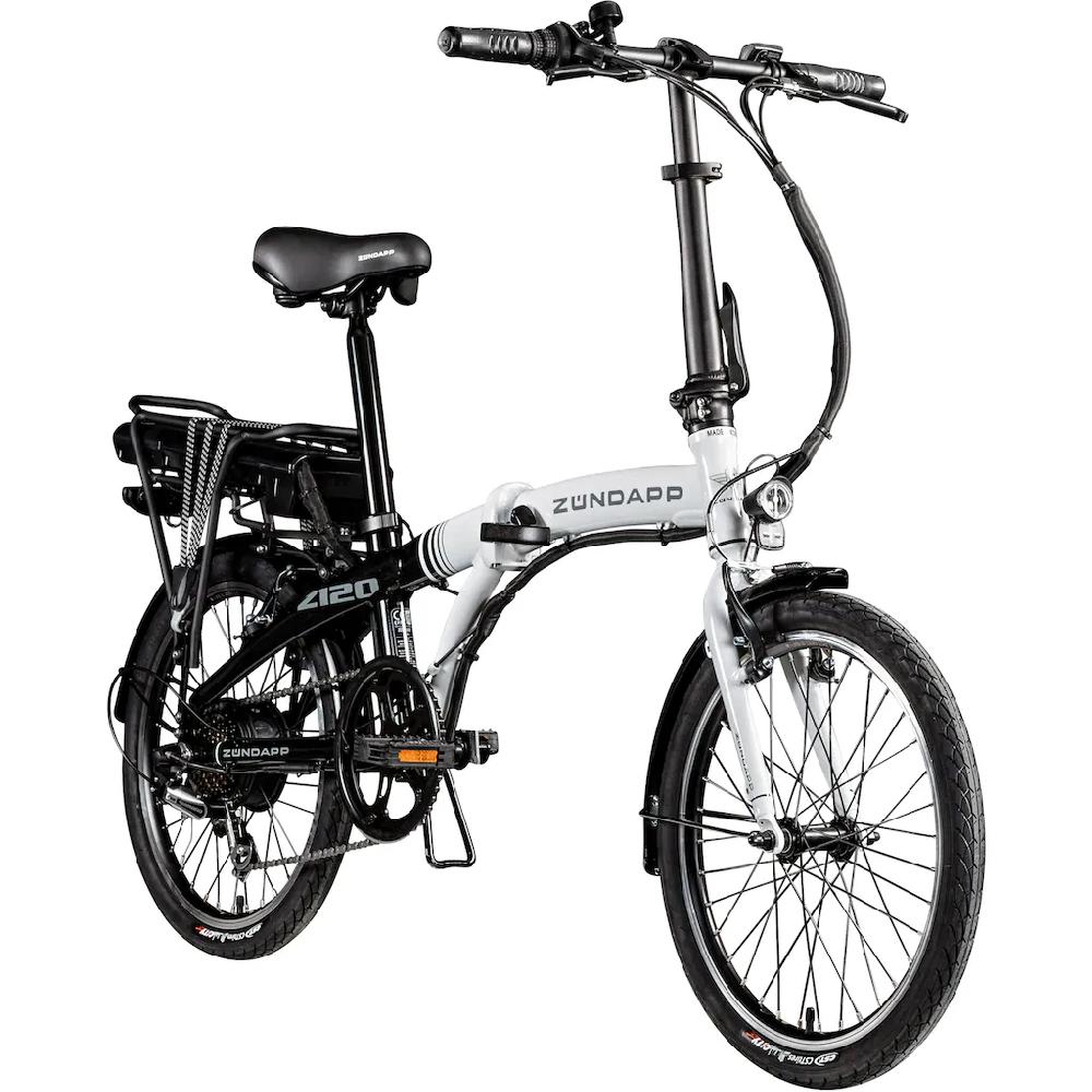 Zündapp E-Bike »Z120« 7 Gang Shimano Tourney Heckmotor 250 W Pedelec Elektrofahrrad für Damen u. Herren Klapprad auf Rechnung online kaufen Begrenzt auf 3 Tage