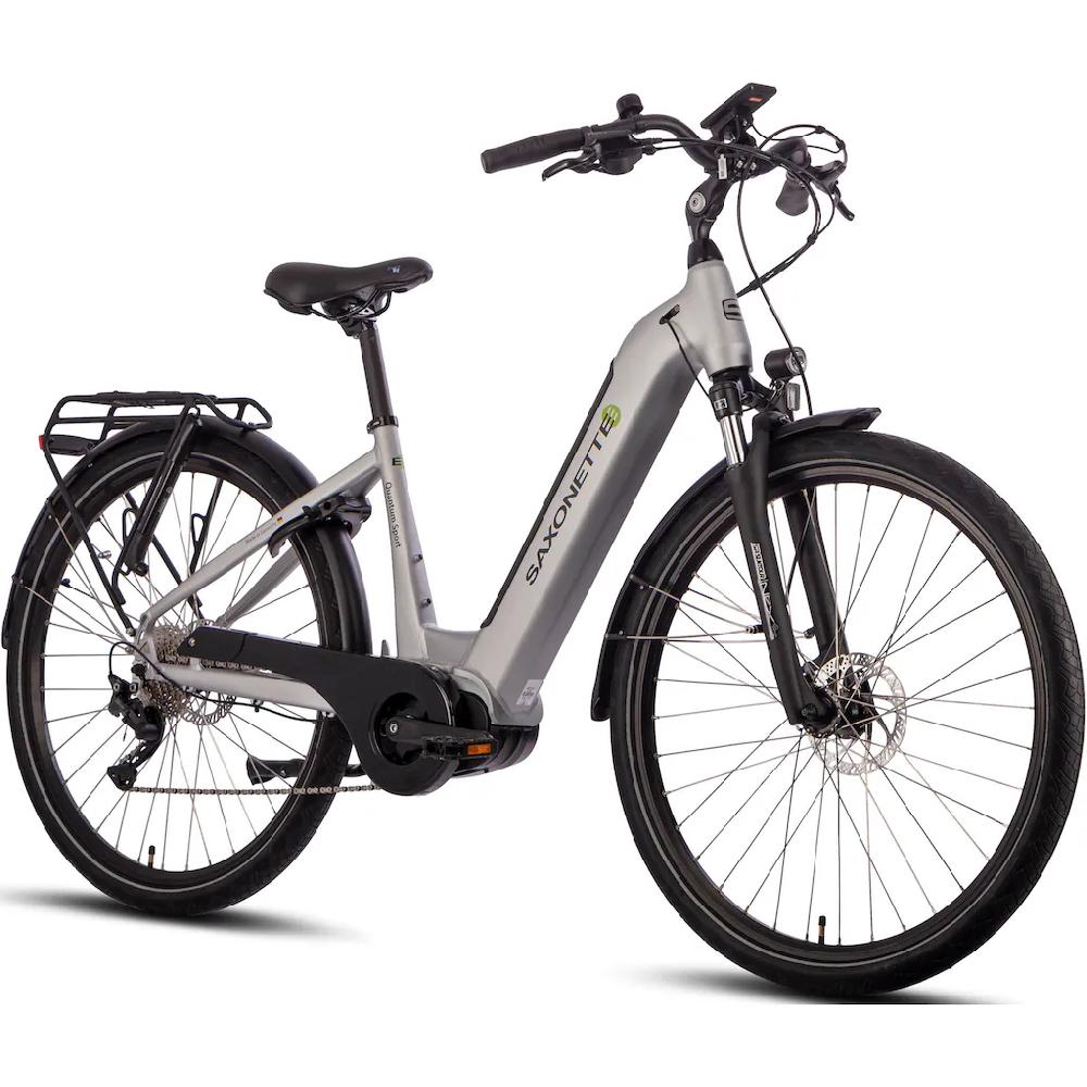SAXONETTE E-Bike »Quantum Sport Wave« 10 Gang Shimano Mittelmotor 250 W Pedelec Elektrofahrrad für Damen u. Herren Trekkingrad auf Rechnung 50% Rabatt für begrenzte Zeit