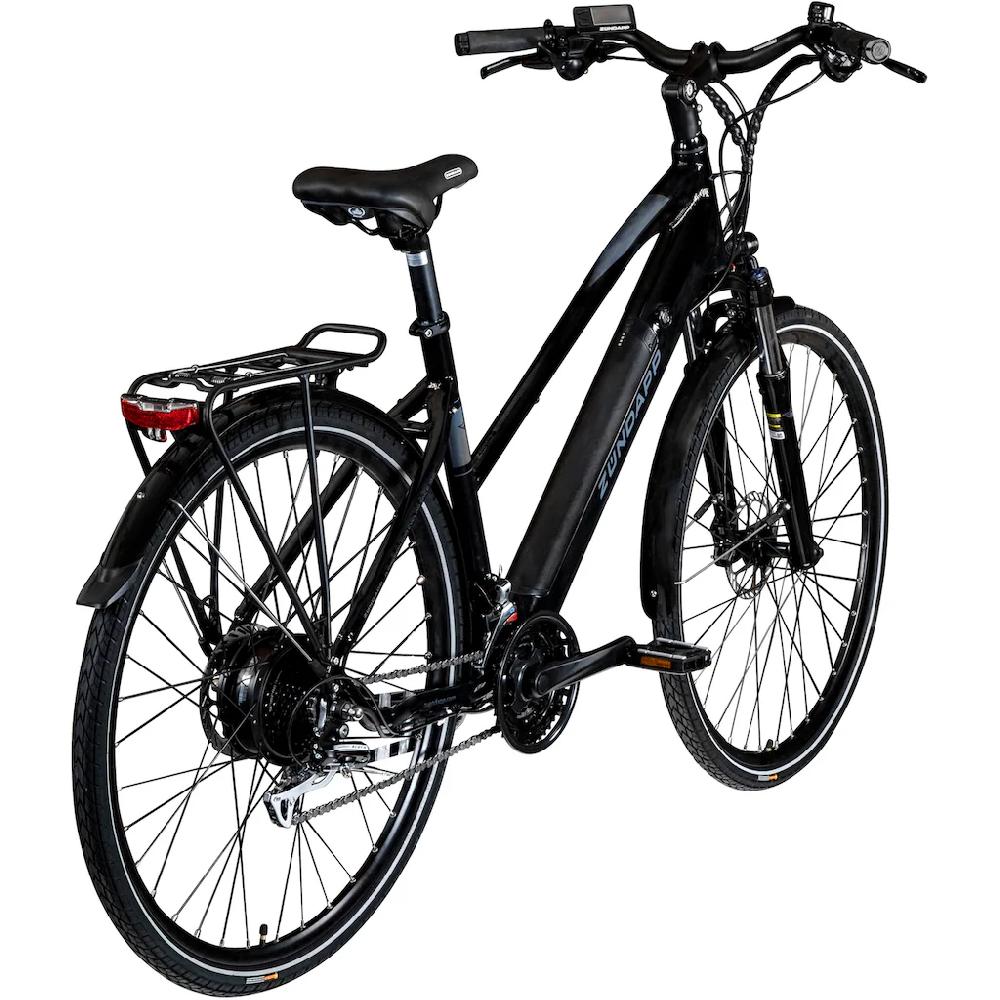 Zündapp E-Bike »Z810« 24 Gang Shimano Altus RD-M310 Heckmotor 250 W Pedelec Elektrofahrrad für Damen Trekkingrad auf Raten Outlet