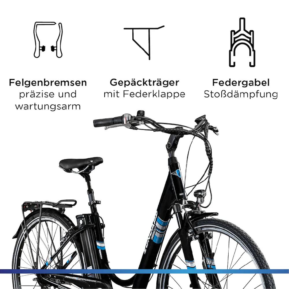 Zündapp E-Bike »Green 3.7« 7 Gang Frontmotor 250 W Pedelec Elektrofahrrad für Damen u. Herren Cityrad auf Rechnung bestellen Limitierter Zeitrabatt