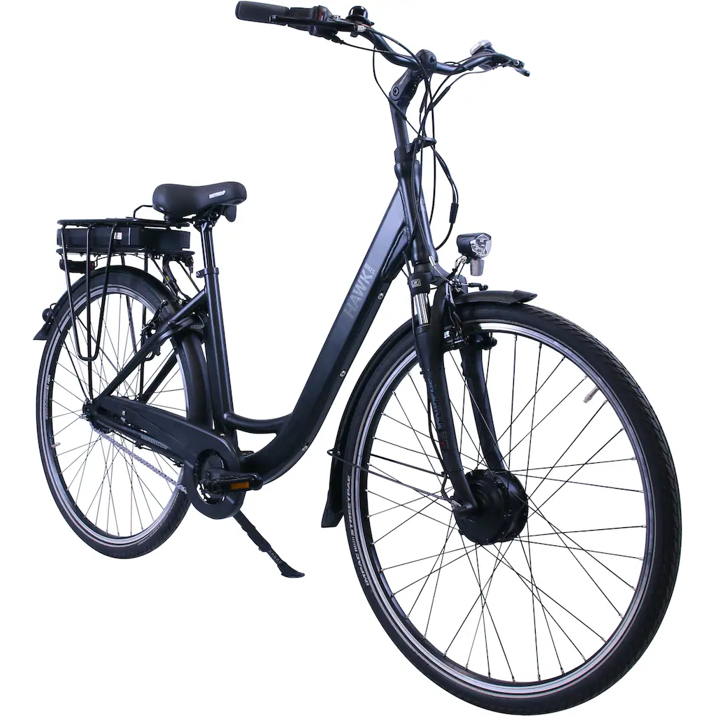 HAWK Bikes E-Bike »eCity Wave« 7 Gang Shimano Nexus 7-Gang Frontmotor 250 W Pedelec Elektrofahrrad für Damen u. Herren Cityrad auf Rechnung kaufen Fabrik Onlineshop