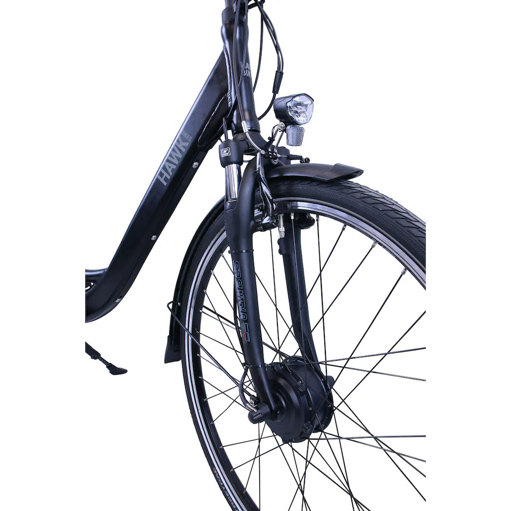 HAWK Bikes E-Bike »eCity Wave« 7 Gang Shimano Nexus 7-Gang Frontmotor 250 W Pedelec Elektrofahrrad für Damen u. Herren Cityrad auf Rechnung kaufen Fabrik Onlineshop