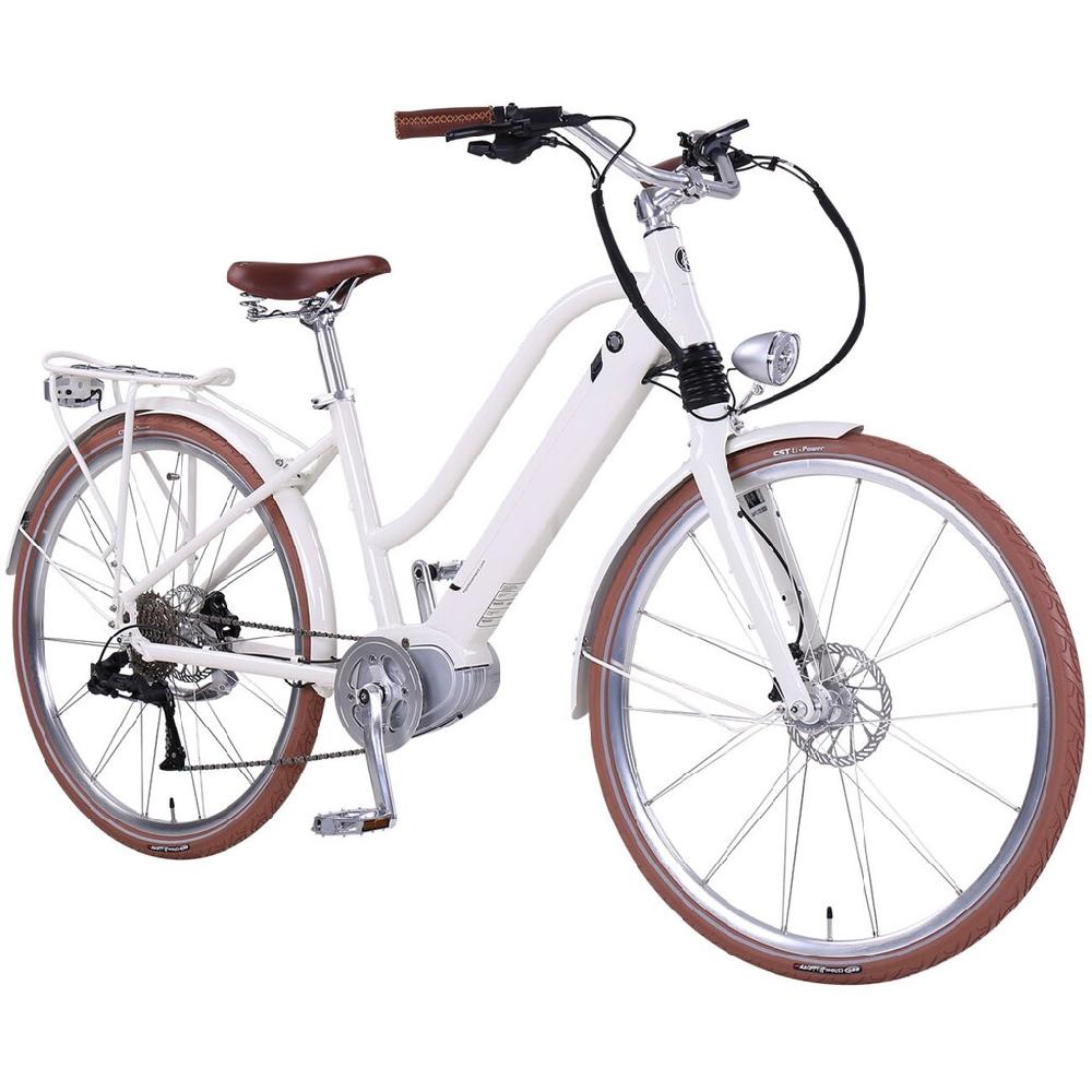 eGO Movement E-Bike »Classic 25 Cleopatra Trapez 45 cm Weiß 28"« 10 Gang Shimano Deore Mittelmotor 250 W Pedelec Elektrofahrrad für Damen u. Herren Cityrad auf Rechnung online bestellen Sonderangebot